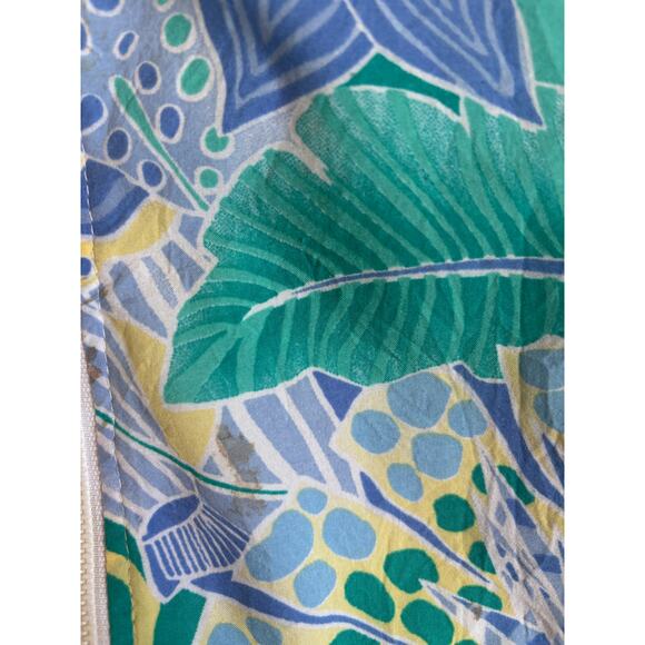 Vintage Retro 1980s/90s Cricket Lane Polyester Windbreaker - Jungle Leaves - Picture 5 of 10